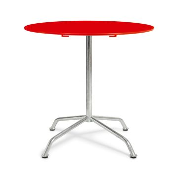 Haefeli Gartentisch rund Embru-Verkehrsrot-80 cm
