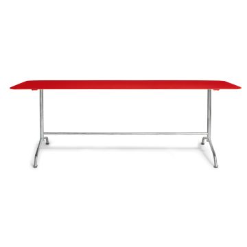 Haefeli Gartentisch rechteckig Embru-Verkehrsrot-240 x 80 cm