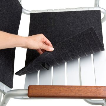 Sitz- und Rückenfilz zu Alu7 Stuhl Seledue